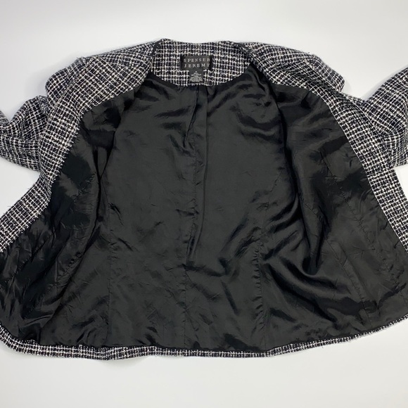 Spenser Jeremy Black and White Open Front Blazer Medium - Picture 6 of 10